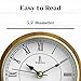 Mantel Clock for Living Room - Decorative Wood Mantle Clock Battery Operated - Silent Wooden Mantle Clock for Living Room Decor Above Fireplace Mantel, Office, Table, Shelf & Home Décor Gift 9x8.5