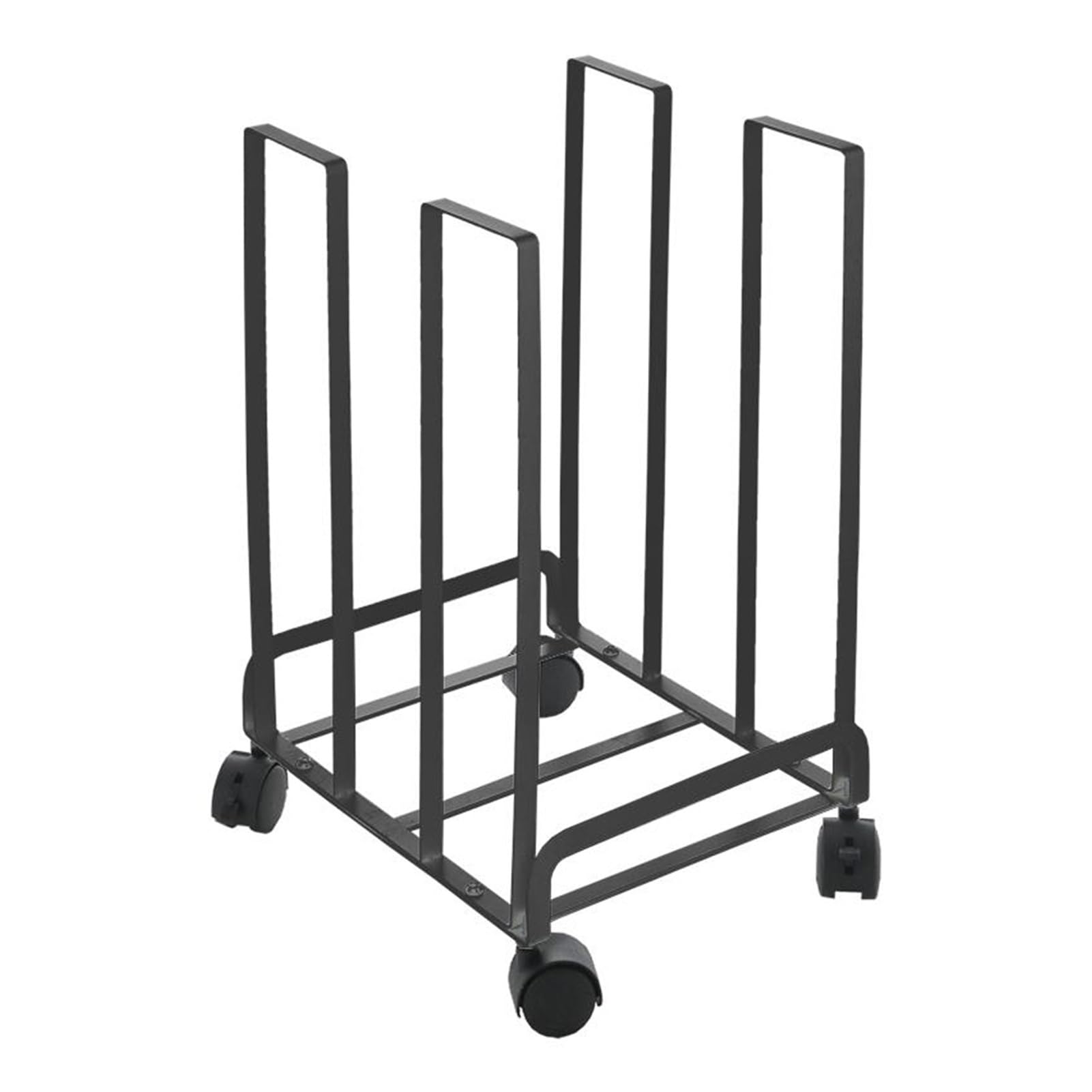 Carton Stockage Chariot, Acier Carbone Carton Organisateur Étagère avec roulettes, Magasin De Détail Maison Commercial Au Sol Portable Support pour Cartons (Couleur : Zwart, Taille : 12.2x10