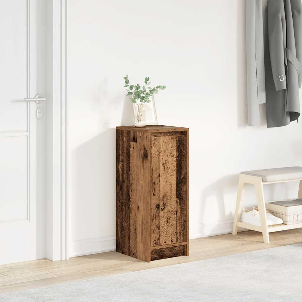 Meuble chaussures petit espace fini le désordre dans l'entrée avec cette armoire bois vieilli