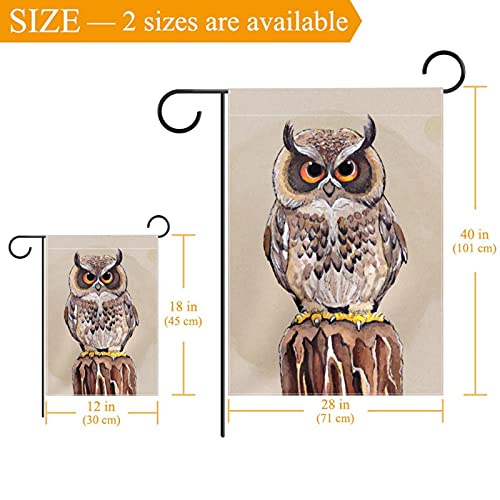 Drapeau bienvenue hibou extérieur double face décoration jardin durable - 3