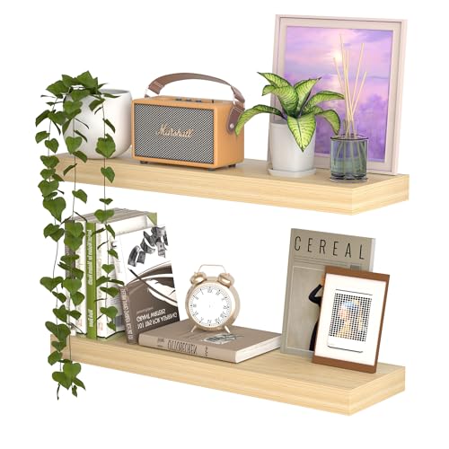 Floating Shelves for Wall,Unfinished Wall Shelf Natural Wood 16 I...