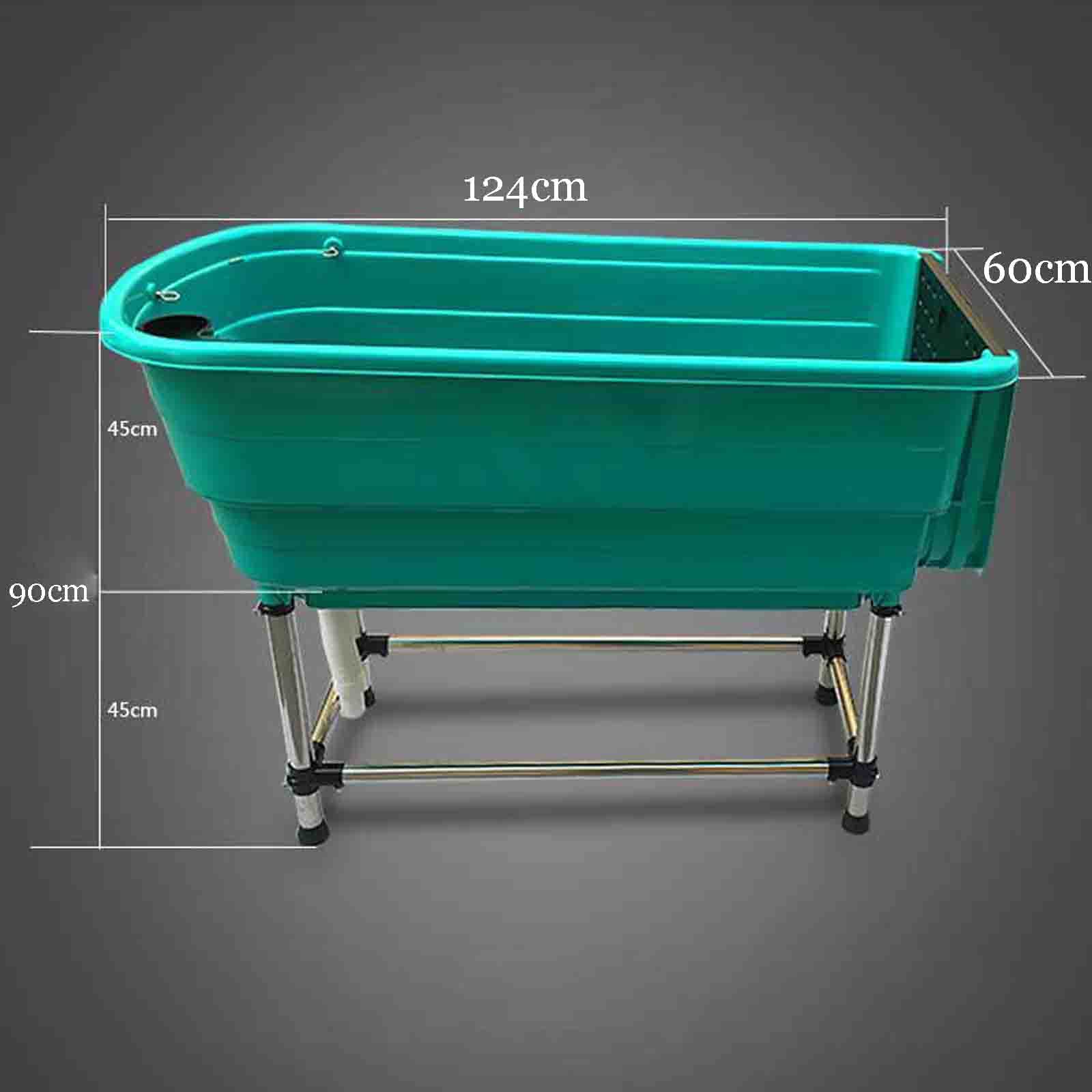 Vasca da Bagno in plastica per Cani di Piccola e Media Taglia Vasca da Bagno per Animali Domestici con Scala Mobile per Animali di Piccola e Media Taglia
