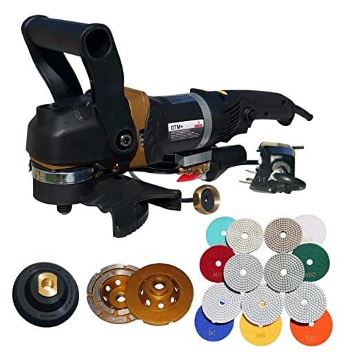 Stadea SWP112K Concrete Countertop Polishing Tools Package - Wet Polisher, Concrete Grinding Wheel, Concrete Polishing Pads Kit for Concrete Countertop Polishing