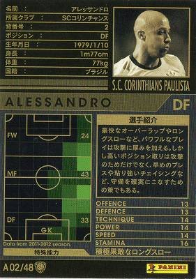 Amazon.co.jp: WCCF/11-12/A02/コリンチャンス/アレッサンドロ