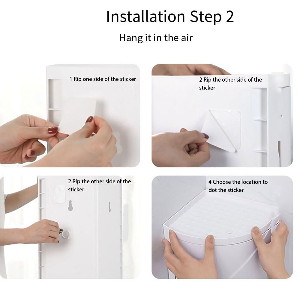 Estante de baño esquinero impermeable que ahorra espacio, fácil de instalar, estante de almacenamiento de plástico gris multifuncional para el hogar nizado, perfecto para espacios pequeños