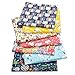 Comius Sharp Baumwollstoff Patchwork Stoffe, 7 Stück DIY Baumwoll Cartoons Gedruckt Craft Stoffe, Patchwork für das Nähen DIY Handwerk, 50cm x 50cm (C)