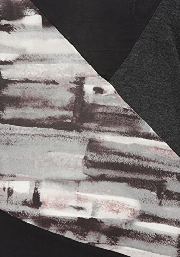 Frapp Langarm Bluse mit Stehkragen Materialmix