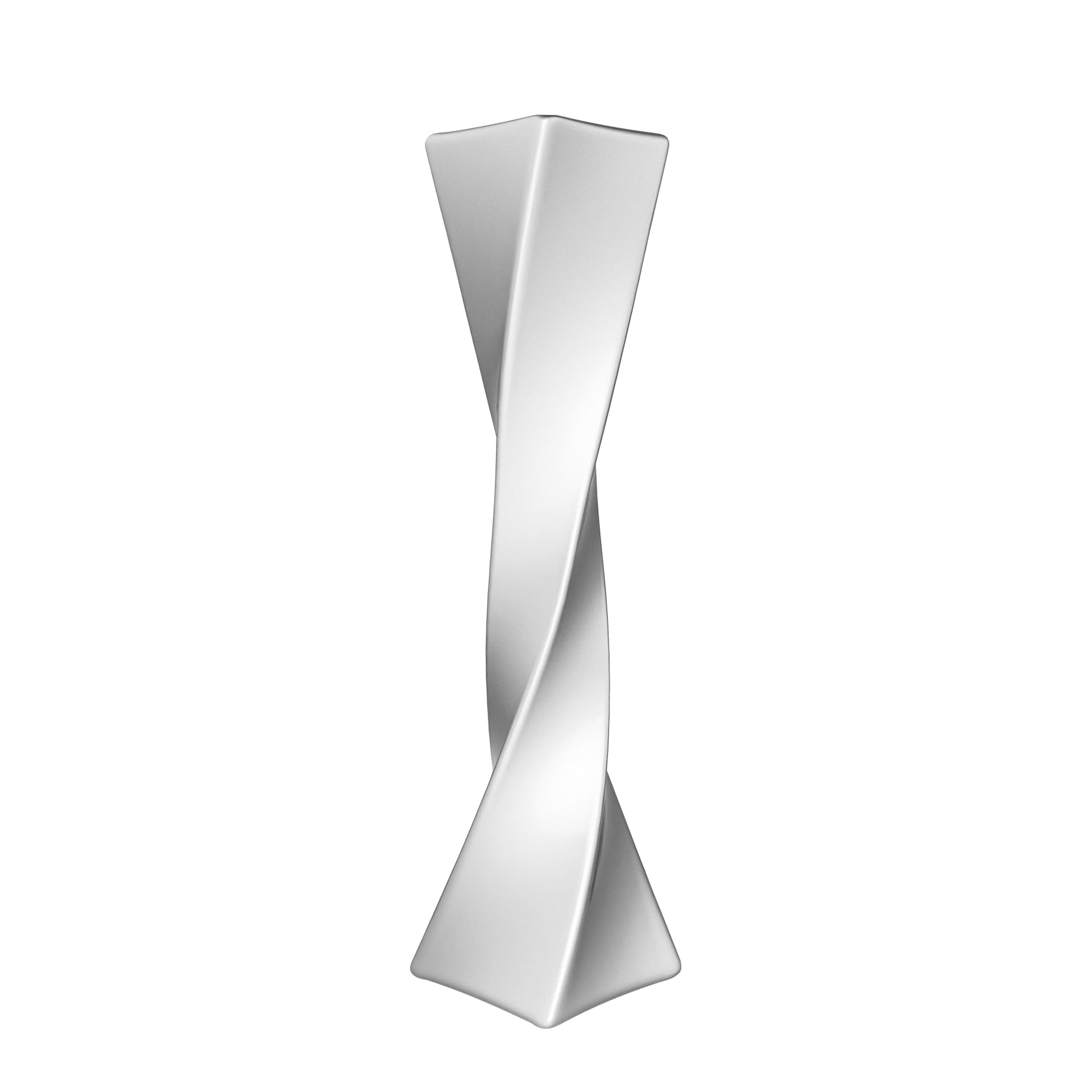 Photo 1 of Tall Silver Ceramic Vase, 16.34 Inch Vase, Tall Twisted Slender Skinny Vase, Geometric Decorative Vase for Home, Living Room, Flower Centerpieces, Shelf, Table Decor