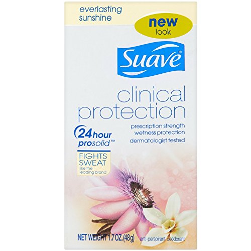 Suave Deodorant 1.7 Ounce Clinical Protection Everlastin Sunshine (50ml) (3 Pack)