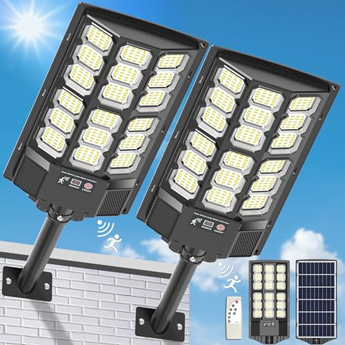 Mutois Waterproof Solar Street Lights with Motion Sensor and Remote Control