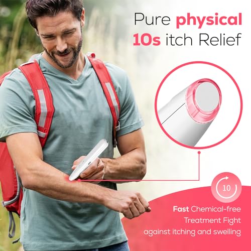 Elektronischer Mückenstift mit 4 Wärmestufen, Kompakter Hitzestift gegen Insektenstiche, Handliches Wärmegerät ohne Chemie, Ideal für unterwegs, Schnelle Anwendung bei Juckreiz und Schwellung