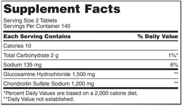 Miniatura 3 de KS Extra Strength Glucosamina 1500 mg Condroitina 1200 mg 280 Comprimidos