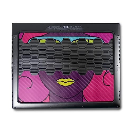 Image of MightySkins Carbon Fiber Skin Compatible with Alienware M18 R1 (2023) Full Wrap Kit - Fluorescent Rave | Protective, Durable Textured Carbon Fiber Finish | Easy to Apply | Made in The USA