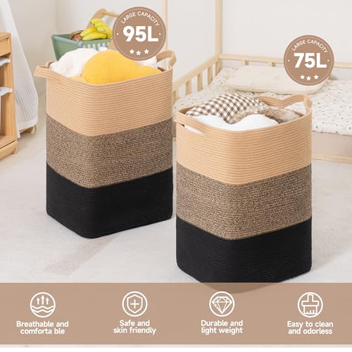 50% Off CLHMILY&Z 95L Laundry Basket - Jute Rope Storage Bin - Image 6