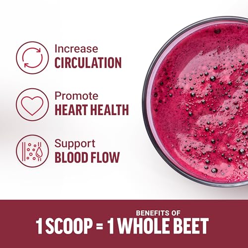 Image of Force Factor Total Beets Organic Beetroot Powder, USDA Certified | Superfood to Boost Daily Nutrition, Vegan, Gluten-Free, and Non-GMO Beet Supplement, Unflavored, 180 Servings, 2-Pack