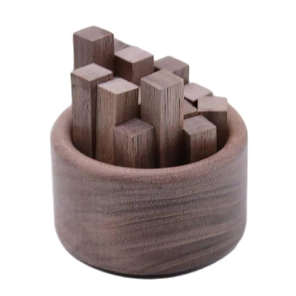 Small Woodpile Aroma Box Stick, Wood Fragrance Diffuser Box for Car Home Aromatherapy Wardrobe Yoga Office Essential Oil Diffuser (Black Walnut)