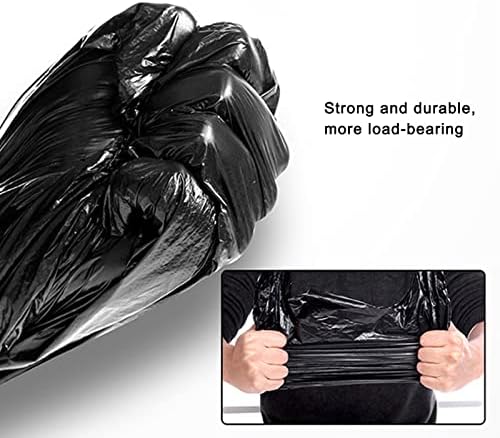 Small Bin Bags, Strong Trash Bin Bag, Black Bin Liners Unscented Waste Paper Basket Liners Plastic Garbage Bags for Bathroom Kitchen Living Room Office (3 Rolls 120 Counts)