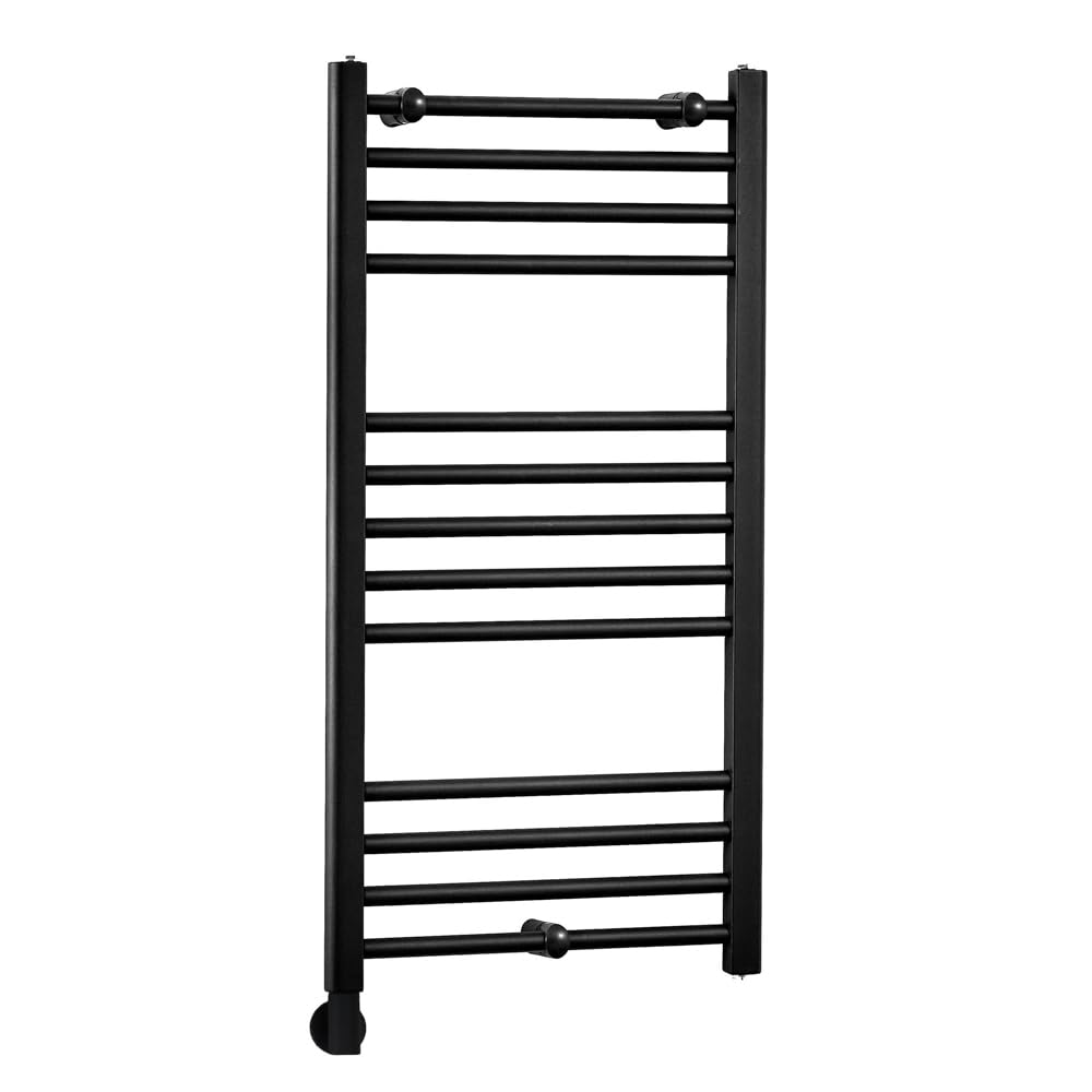 Milano Nero 400W Black Straight Bar Electric Heated Towel Rail Cable Cover - 1000 x 500mm