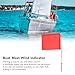 QANYEGN Wind Indicator Flag, Monotypes Marine Mast Flag Wind Indicator, Stainless Steel Red Boat Flag for Sailboat Yacht(200 * 160mm(7971SM))