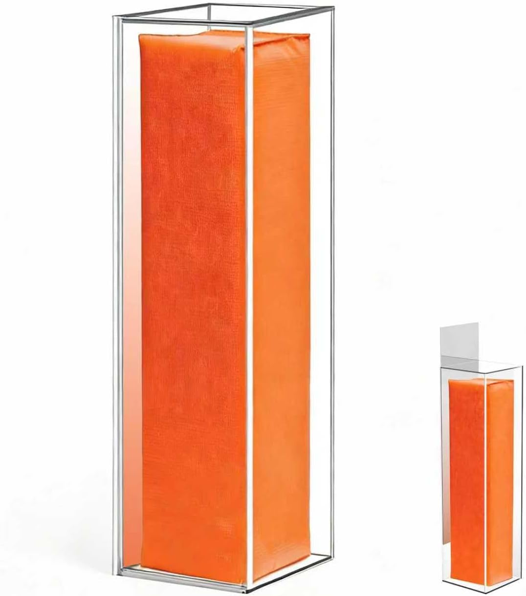 Acrylic Football End Zone Pylon Display Case With Mirrored Football Pylons Display Box For Football Marker Pole Use, 4.92" X 4.92" X 18.7"