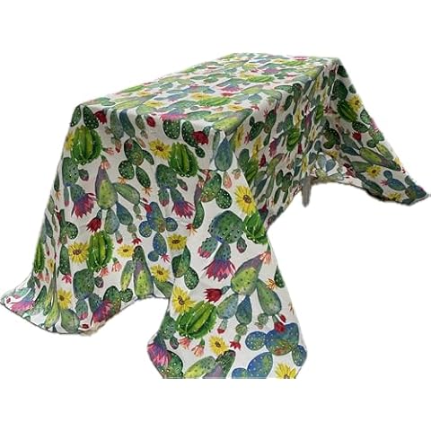 1KDreams Cactus Design Fabric Tablecloth Cover
