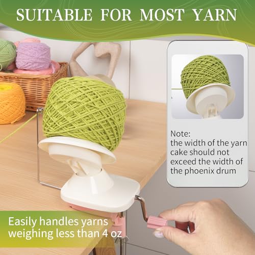 Image of SPEENSUN Yarn Winder for Crocheting, Yarn Spinner, 3.5 OZ Easy-to-Install and Efficiently Yarns Cake Winder with Lower Noise for Yarns Below Size 5, Best for Crochet and Knitting Lover