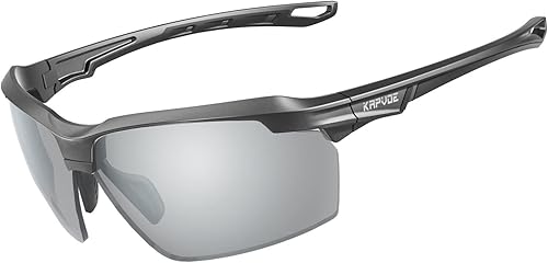 KAPVOE Gafas de sol deportivas polarizadas para ciclismo, béisbol, correr, bicicleta de montaña, triatlón, golf, MTB para hombres y mujeres