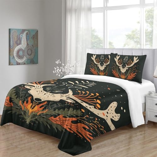 Housse de couette cerf 3D 140x200 microfibra avec taie - 5