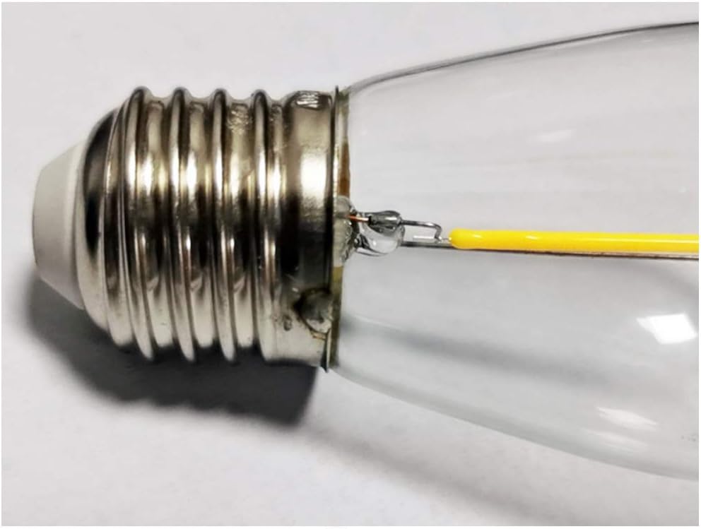 S14 LED String Light Bulbs 1W Shatterproof&Waterproof E26 Base Edison Bulbs Daylight White 6000K 150 Lumen Energy Efficient Replacement for Indoor/Outdoor Use,25 Pack