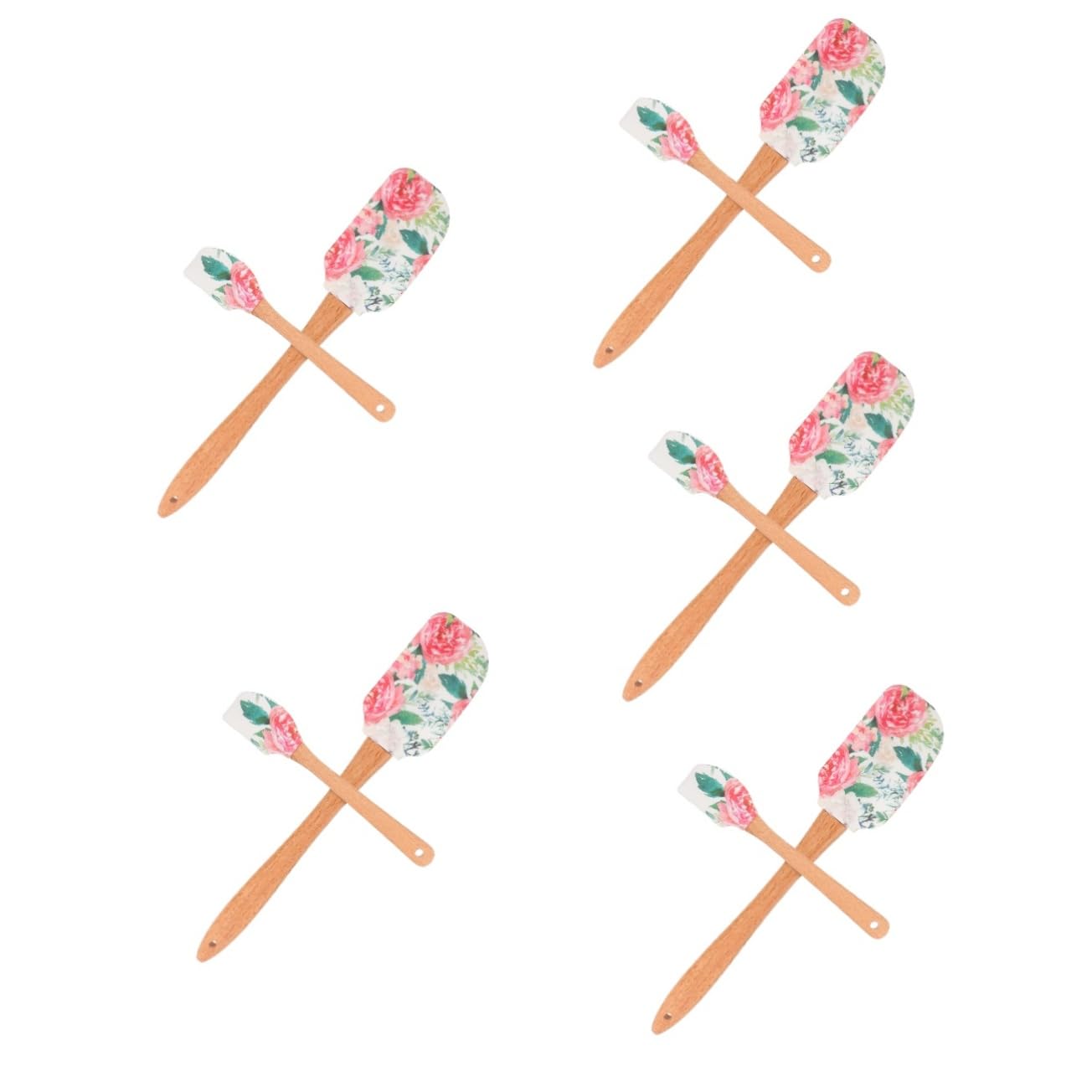 MAGICLULU Lot De 5 Spatules À Gâteau Ergonomiques En Silicone Pour Une Utilisation En Douceur Et En Toute Sécurité (2 Pièces X 5)