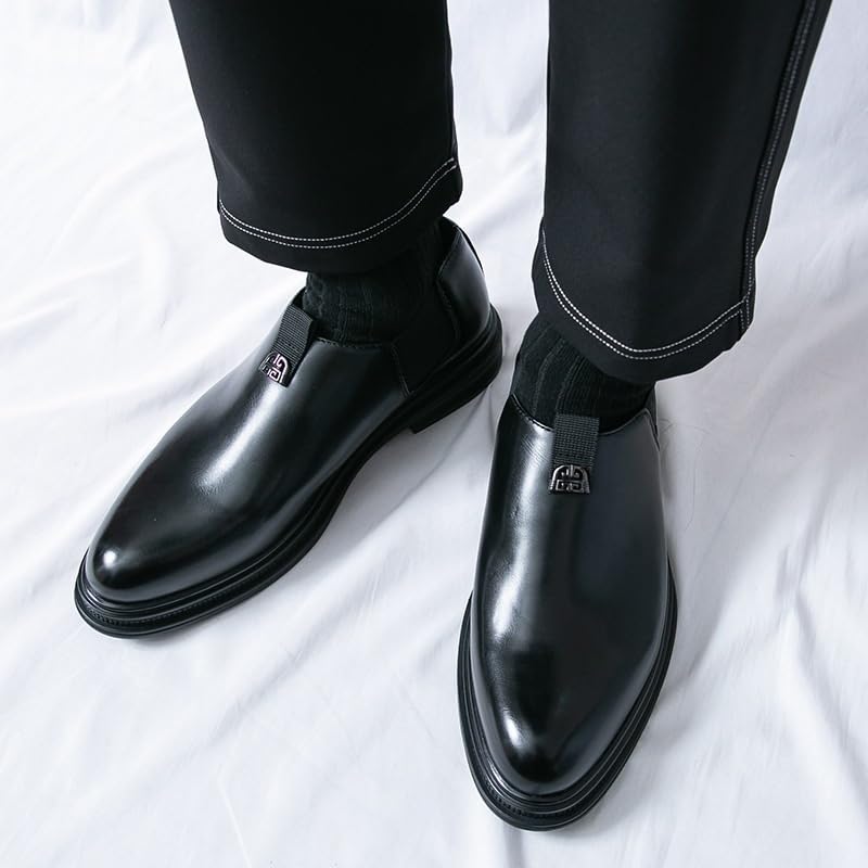 Men's Formal Oxfords, Slide-in, Business Leather Oxford Dress Shoes, Driving, Comfort, Party, Wedding3
