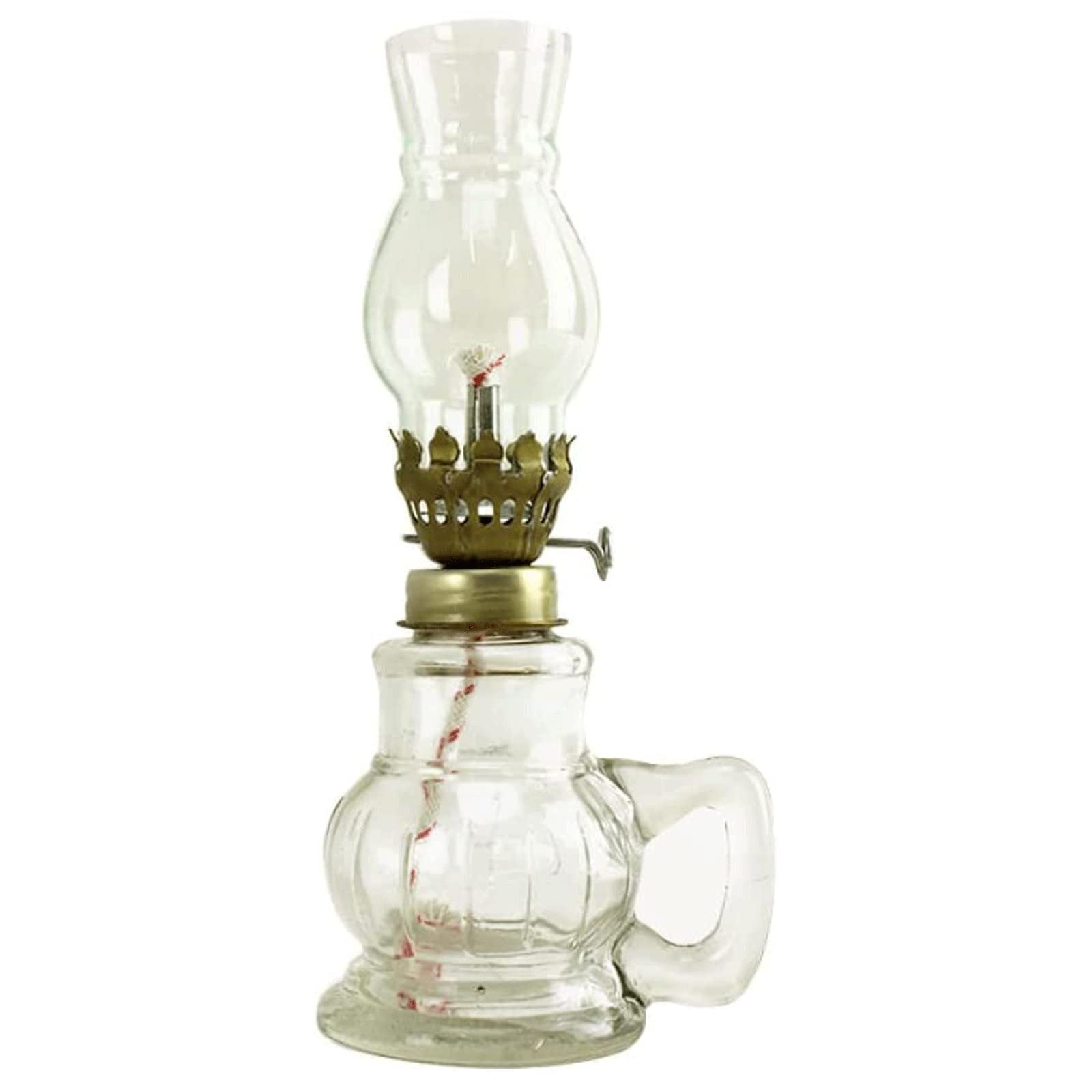 Kerosene Lamps, Classic Small Hurricane Kerosene Lantern for Home Emergency Lighting Patio Decoration(White)