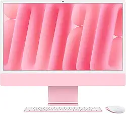 Apple 2024 iMac (de 24 polegadas, Chip M4 da Apple com CPU de 8 núcleos e GPU de 8 núcleos, 16GB Memória unificada, de 256 GB) - rosa