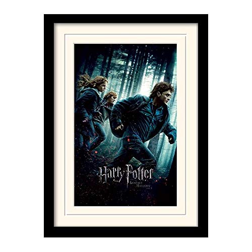 Harry Potter imagen enmarcada multicolor de 30 x 40 cm con paspartú para pared