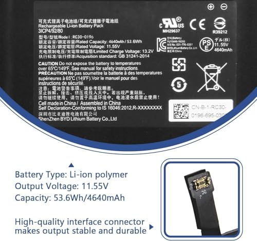 Image of RC30-0196 Laptop Battery Replacement for Razer Blade Stealth 2016 V2 i7-7500u i7-8550u RZ09-0239 RZ09-01962E10 RZ09-01962E12 RZ09-01962E12 RZ09-01962E12 RZ09-0196Z09-00 1962E20 Series