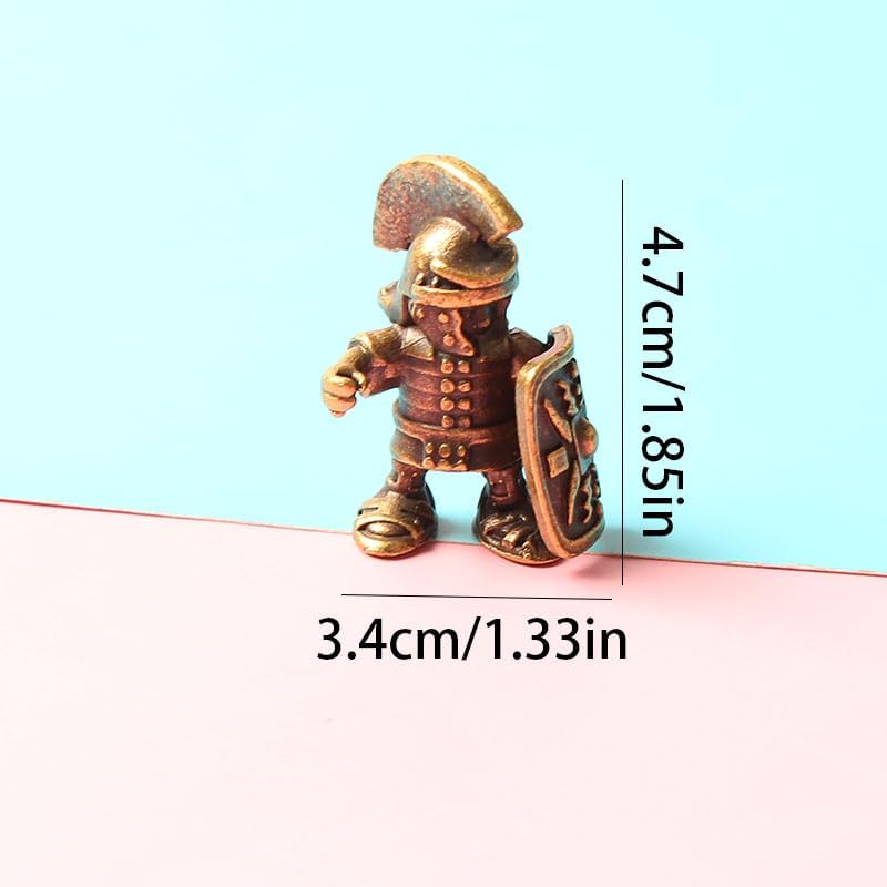 2pc Ancient Roman Soldier Metal Model, Metal Army Ornament for Desktop Display, Suitable for Home, Office & Study Spaces, Historical Themed Decor image 4