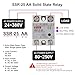 Coliao 3pcs SSR-25AA Solid State Relay AC to AC 80-250V Input to 24V-380V Output Semi-Conductor Solid State Relay Module
