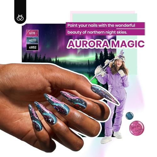 Image of Beetles 85 Pcs Gel Nail Kit with U V Light -35 Colors Nails Kit for Beginners with Everything Included Nails Tips &Base Matte Glossy Top Coat and Cat Eye Nail Effect Soak Off Gifts for Women Girls
