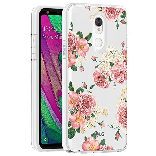 Ueokeird Case For Lg Stylo 5 Case, For Lg Stylo 5X Case, For Lg Stylo 5V Case, Slim Shockproof Clear Floral Pattern Soft Flexible Tpu Back Phone Protective Cover For Lg Stylo 5+ Plus (Pink Flower) #TOP7