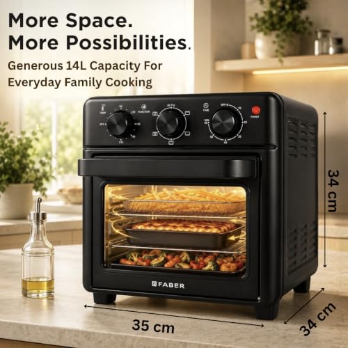 Faber Air Fryer Oven 14L 1400W CrispX PRO 14 BK - Image 6