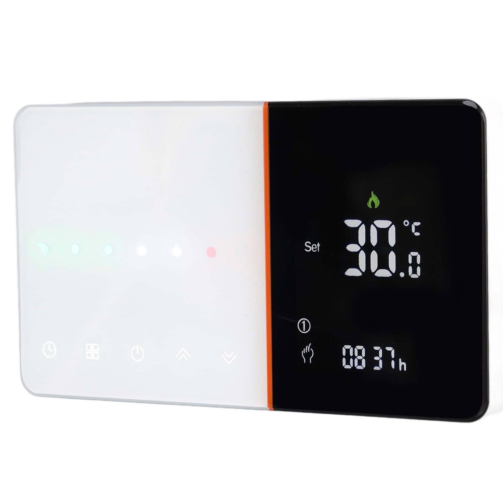 Cocoarm WiFi-Smart-Thermostat, Programmierbarer Digitaler Thermostat, AC 95 Bis 240 V, mit Temperatur, Luftfeuchtigkeit, PM2,5-Display, Sprachsteuerung für Gaskessel, Heimbüro