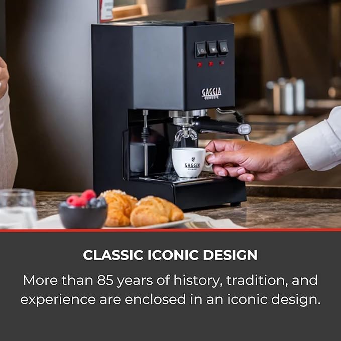 Image of Kofihaus E24 Semi-Automatic Espresso Coffee Machine | 15 Bar Italian Pump | Commercial Steam Wand | Ground Coffee Compatible (Black)