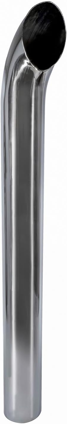 EXHAUST STACK - CURVED TIP - 48" x 5" - CHROME
