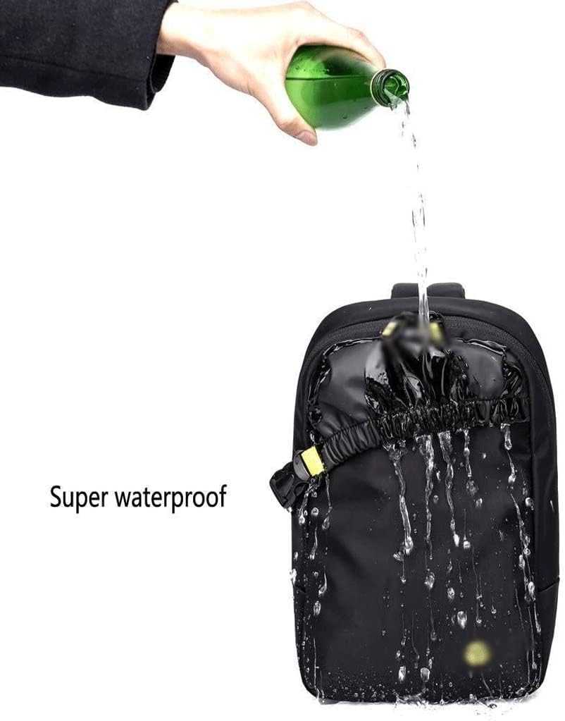 Mens Chest Shoulder Bag Functional Crossbody Backpack with Blocking Pocket for Travel Business