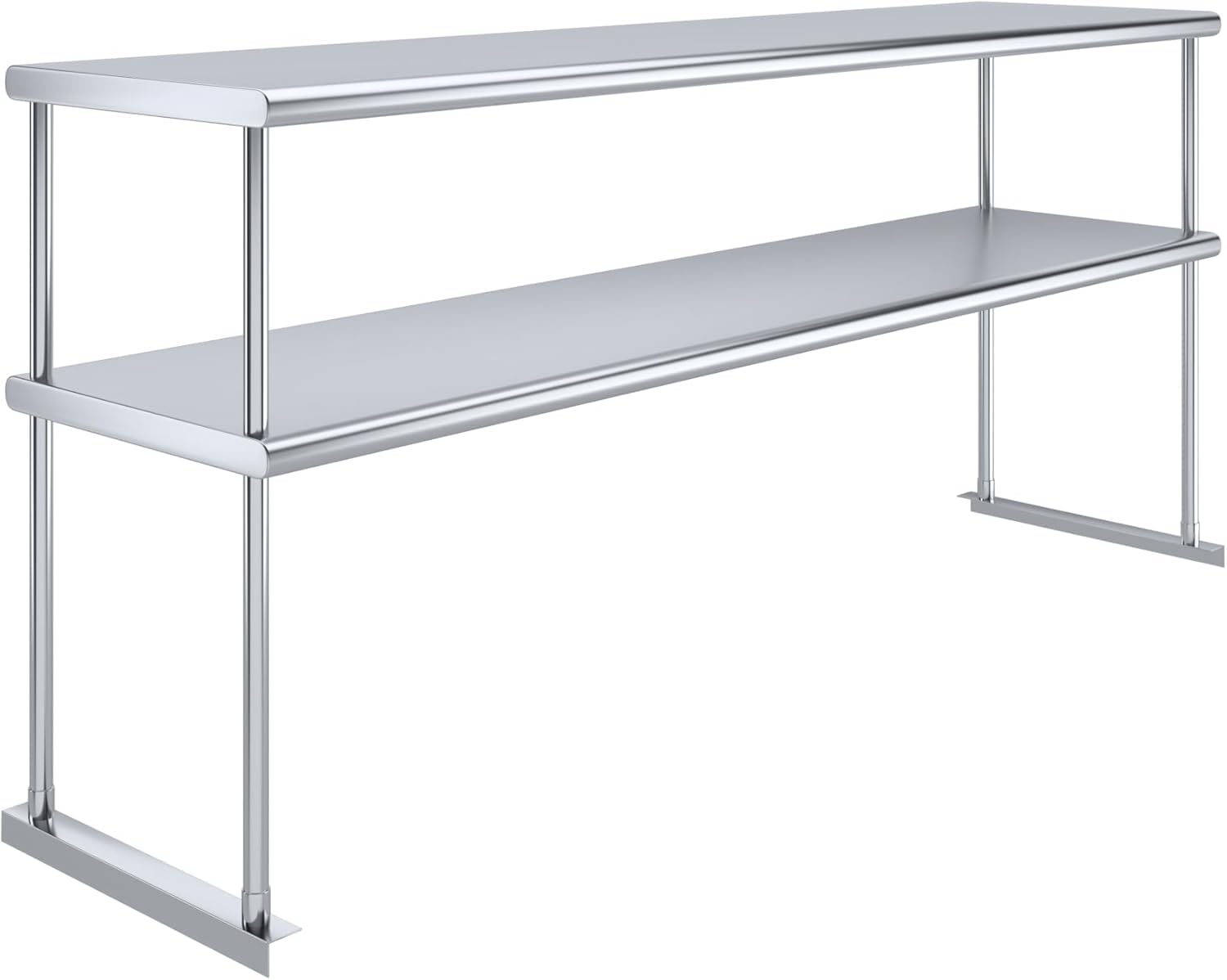 Stainless Steel Double Overshelf for Prep Work Table 18 x 72 - NSF