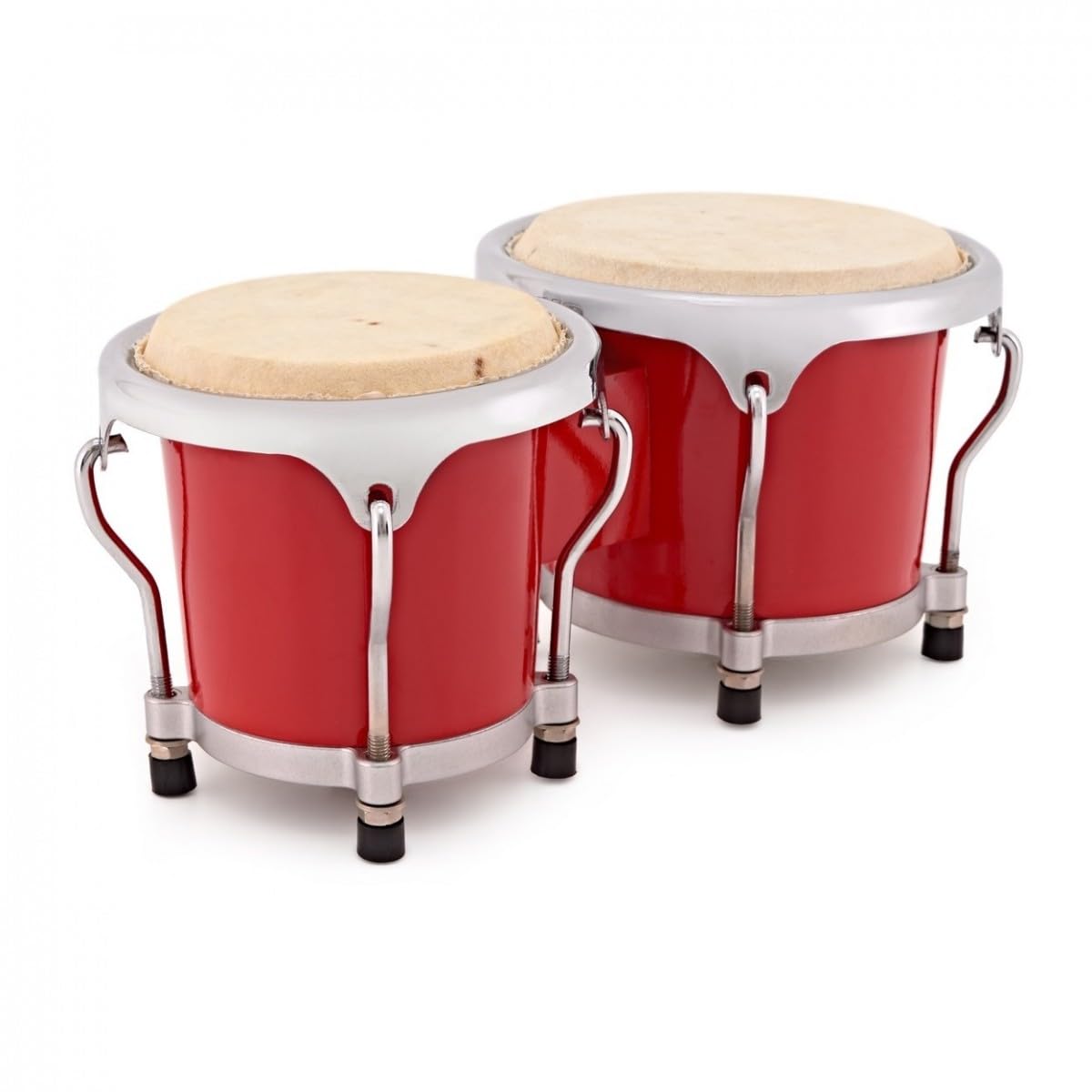 Set di mini bongo da 4" + 5" per bambini e principianti | Bongo 4 e 5 pollici costruiti a mano, pelli naturali a tensione regolabile, costruzione plastica durevole