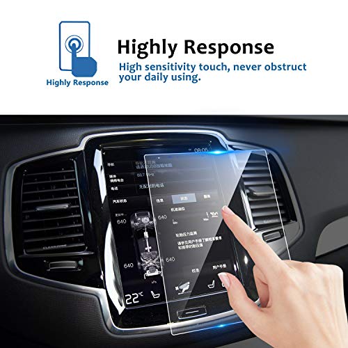 LFOTPP Screen Protector for 2016-2020 2021 Volvo V90 XC90 S90 XC60 V60 S60 XC40 SPA Sensus 8.7 Inch Car Navigation Screen Protector,9H Tempered Glass Infotainment Screen Center Touch Screen Protector Anti Scratch High Clarity