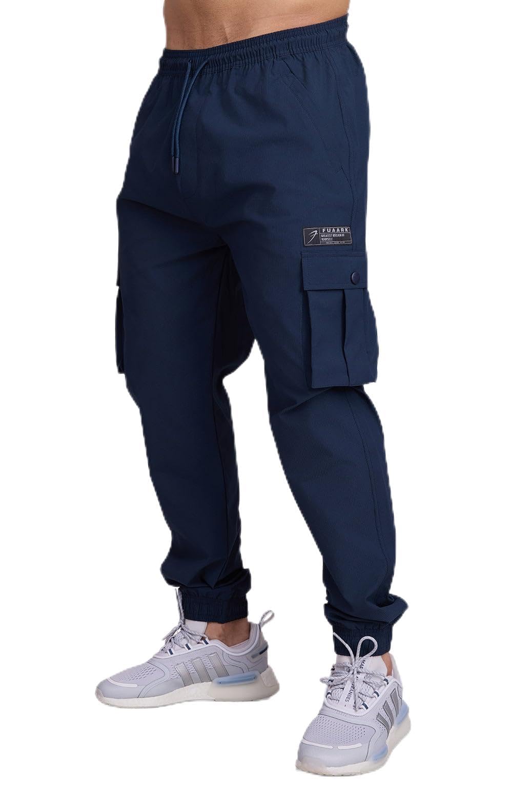 fuaark Script Regular Fit Sports and Gym Mens Cargo Joggers-picture-51