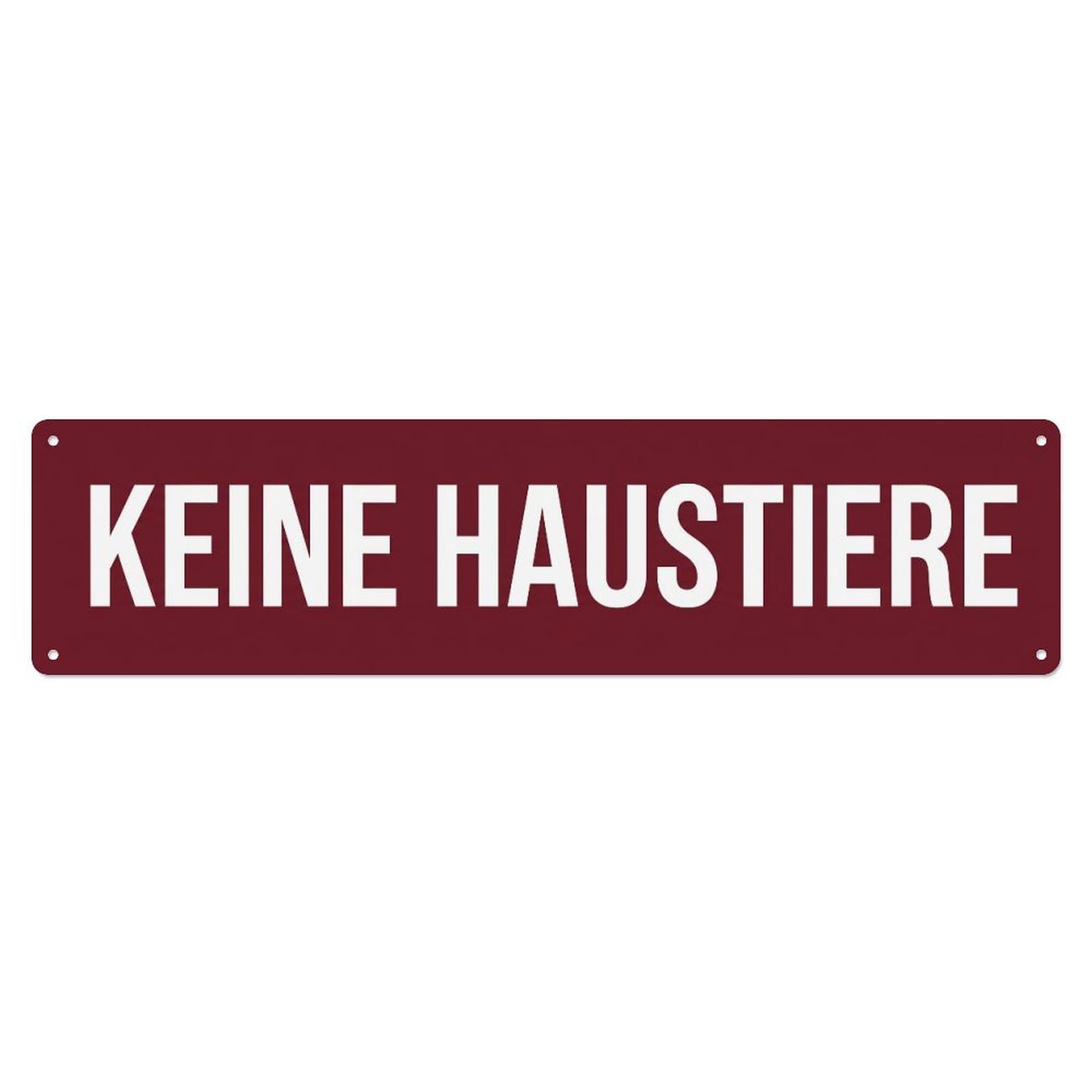 Metal Tin Sign Keine Haustiere Policy Prohibited