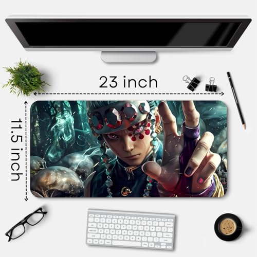 Image of Anime fearturing Large Gaming Mouse Pad, Extended Desktop Mat, 58 x 28 cm. (Multicolor)